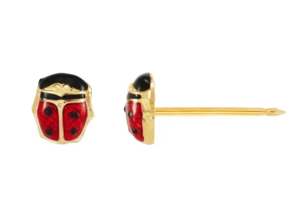 Perforación con Aritos de Chinita Esmaltada Inverness Bañados en oro 24K