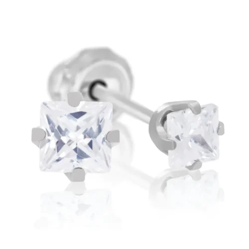 Perforación con Aritos Noah Cuadrado con Circón Inverness