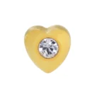 Perforación con Corazón Cristal bañado Oro Inverness Bañados en oro 24K