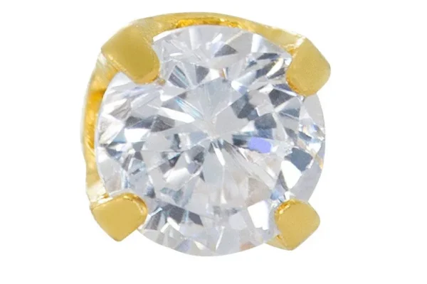 Perforación con Noah bañado Oro 24K Inverness Aritos Hipoalergénicos