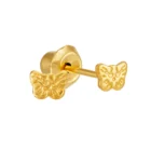 Perforación con Flor bañado Oro Inverness Bañados en oro 24K