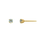 Perforación con Aritos March Celeste Aquamarine Inverness Bañados en oro 24K