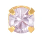 Perforación con Aritos June Pink bañado en oro de 24 quilates con Circón Rosado Inverness