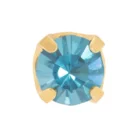 Aritos December blue Bañados en oro 24K