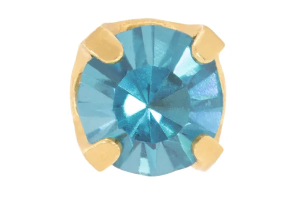 Aritos December blue Bañados en oro 24K