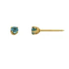 Aritos December blue Bañados en oro 24K