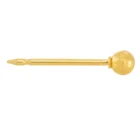 Perforación con Aritos de bola Carol bañados en Oro de 24K de 3mm con Circón Inverness
