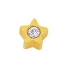 Perforación con Estrella Cristal bañado Oro Inverness Bañados en oro 24K