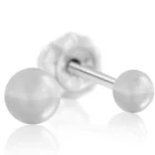 Perforación con Aritos de bola Carol Acero 3mm con Circón Inverness